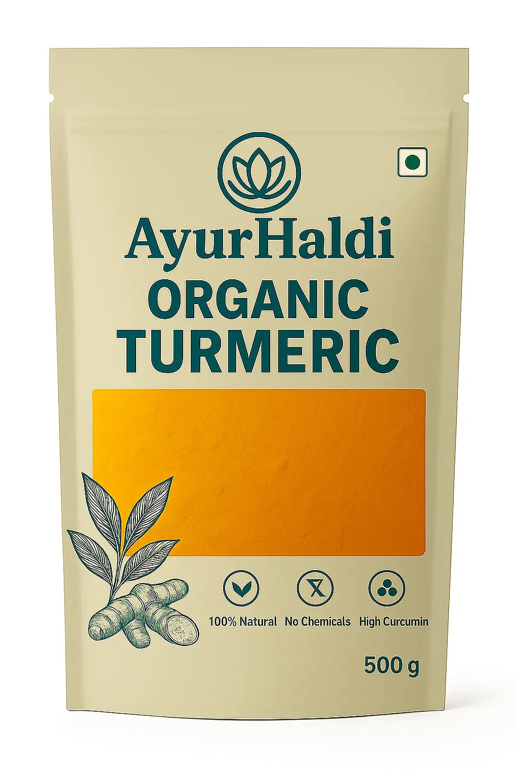 Organic Turmeric Powder for Face – 100% Pure Glow Booster AYURHALDI