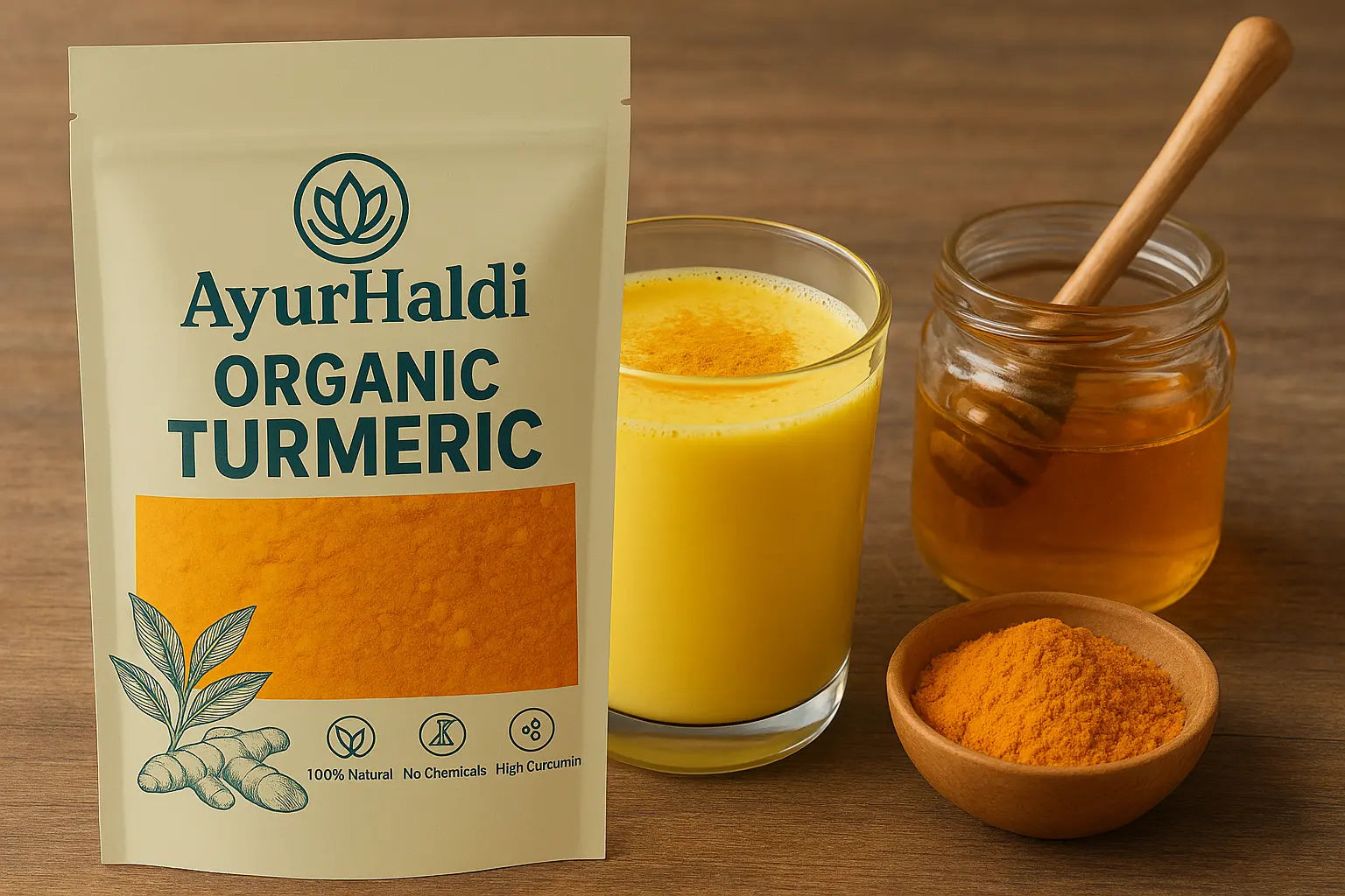 Organic Turmeric Powder for Face – 100% Pure Glow Booster AYURHALDI